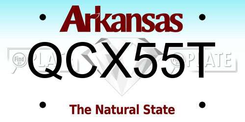 QCX55T Arkansas License Plate