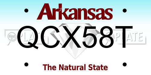 QCX58T Arkansas License Plate