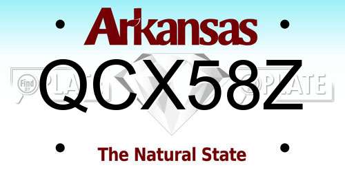 QCX58Z Arkansas License Plate