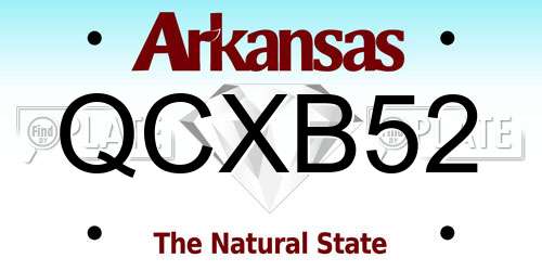 QCXB52 Arkansas License Plate