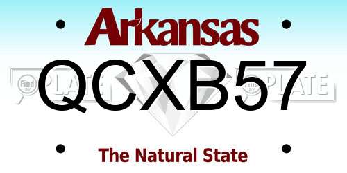 QCXB57 Arkansas License Plate