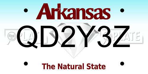 QD2Y3Z Arkansas License Plate
