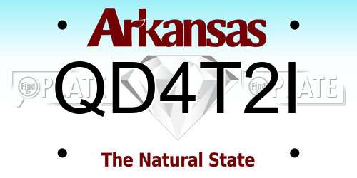 QD4T2I Arkansas License Plate