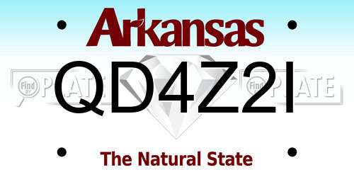 QD4Z2I Arkansas License Plate
