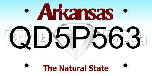 QD5P563 Arkansas License Plate