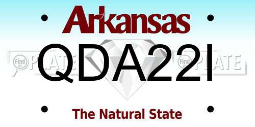 QDA22I Arkansas License Plate