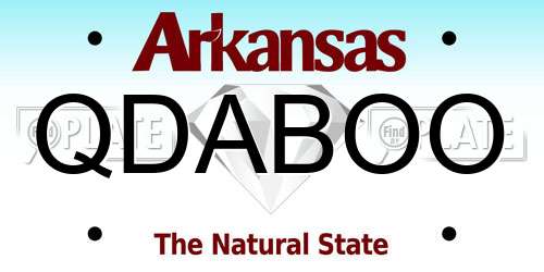 QDABOO Arkansas License Plate