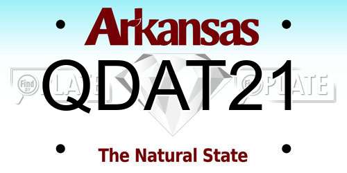 QDAT21 Arkansas License Plate