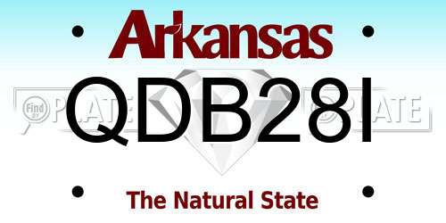 QDB28I Arkansas License Plate