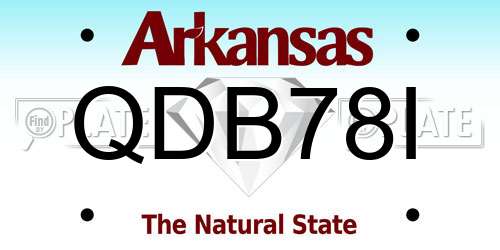QDB78I Arkansas License Plate