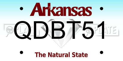 QDBT51 Arkansas License Plate