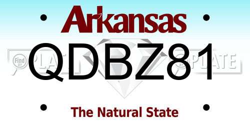 QDBZ81 Arkansas License Plate