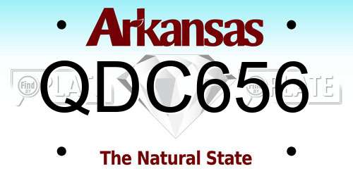 QDC656 Arkansas License Plate