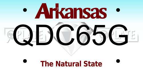 QDC65G Arkansas License Plate