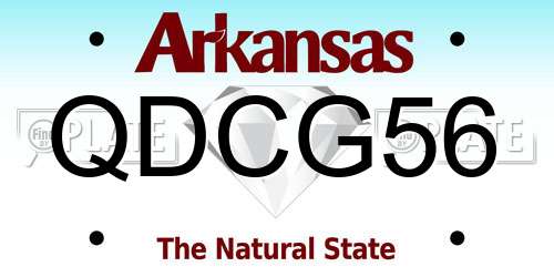 QDCG56 Arkansas License Plate