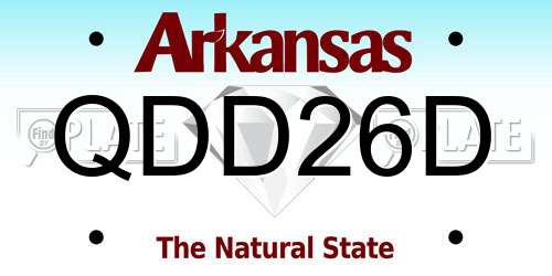 QDD26D Arkansas License Plate
