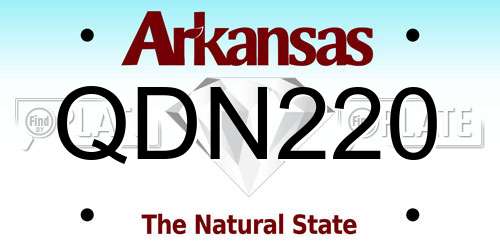 QDN220 Arkansas License Plate