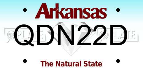 QDN22D Arkansas License Plate
