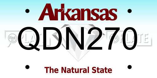 QDN270 Arkansas License Plate