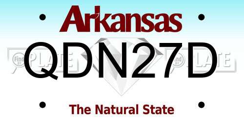QDN27D Arkansas License Plate