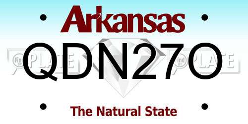 QDN27O Arkansas License Plate