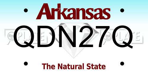 QDN27Q Arkansas License Plate