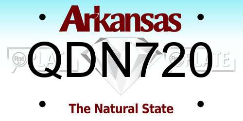 QDN720 Arkansas License Plate