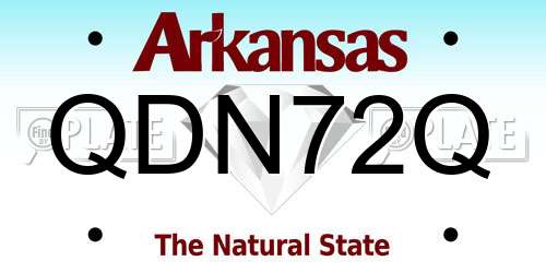 QDN72Q Arkansas License Plate