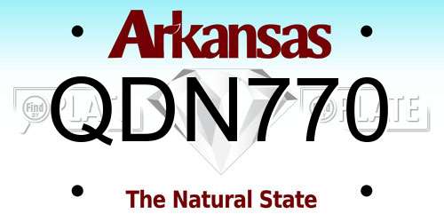 QDN770 Arkansas License Plate