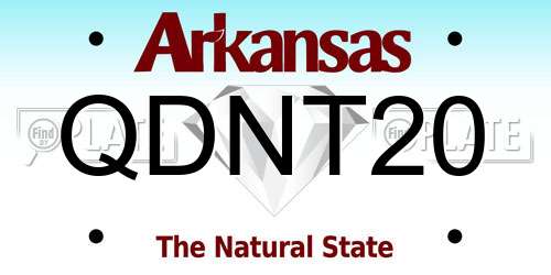 QDNT20 Arkansas License Plate