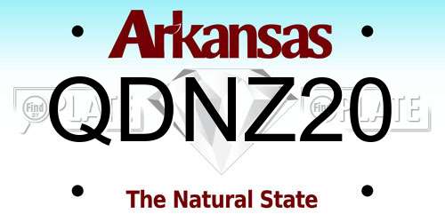 QDNZ20 Arkansas License Plate