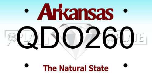 QDO260 Arkansas License Plate