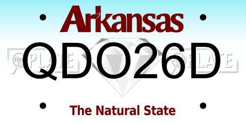 QDO26D Arkansas License Plate