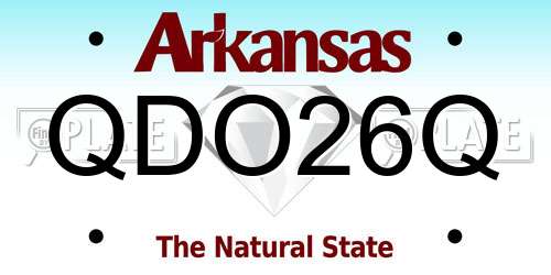 QDO26Q Arkansas License Plate