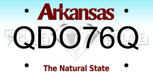 QDO76Q Arkansas License Plate