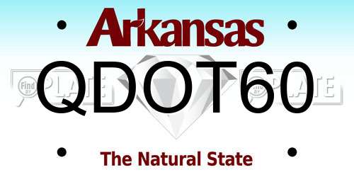 QDOT60 Arkansas License Plate