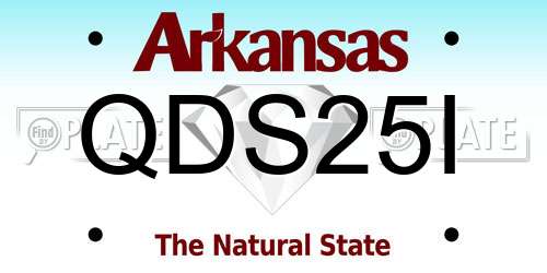 QDS25I Arkansas License Plate