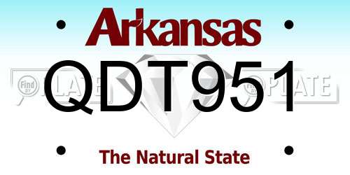 QDT951 Arkansas License Plate