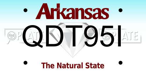 QDT95I Arkansas License Plate
