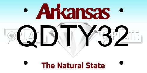 QDTY32 Arkansas License Plate