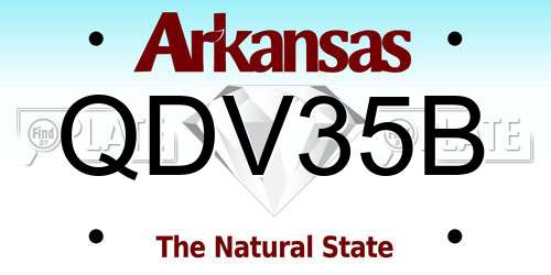 QDV35B Arkansas License Plate
