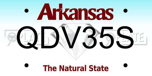 QDV35S Arkansas License Plate