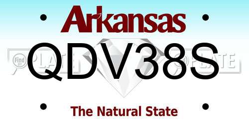 QDV38S Arkansas License Plate