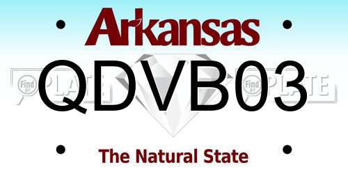 QDVB03 Arkansas License Plate