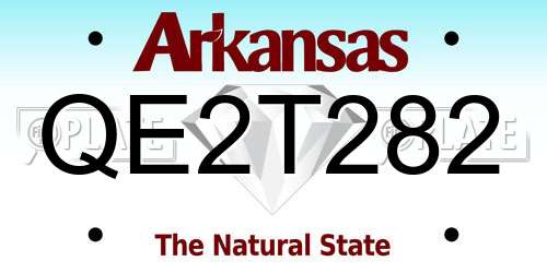 QE2T282 Arkansas License Plate