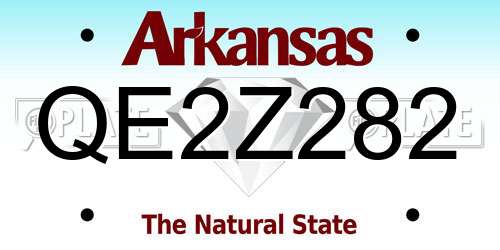 QE2Z282 Arkansas License Plate