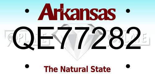 QE77282 Arkansas License Plate