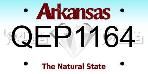 QEP1164 Arkansas License Plate