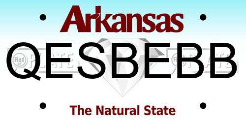 QESBEBB Arkansas License Plate