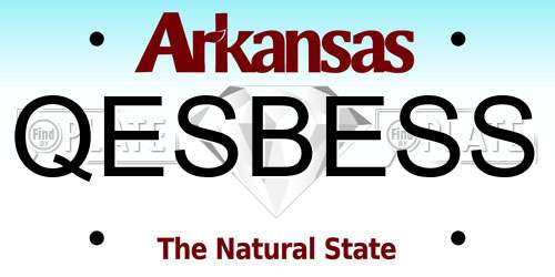 QESBESS Arkansas License Plate